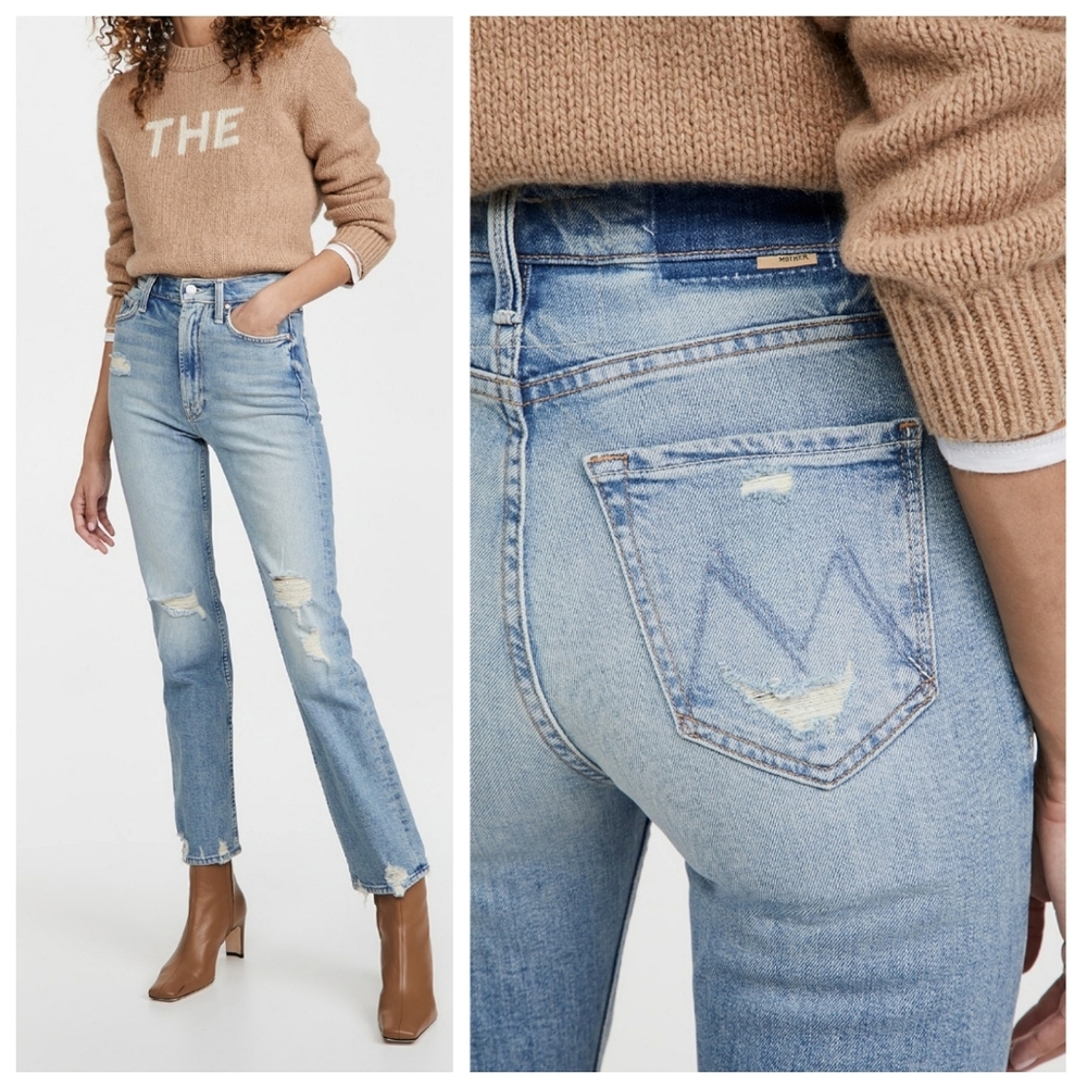 MOTHER Light Blue Straight Leg Jeans